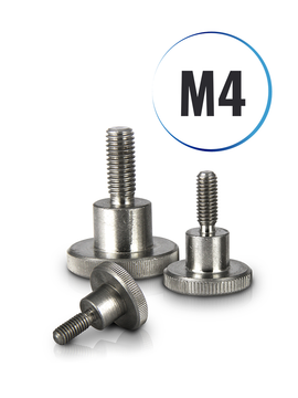 Rändelschrauben M4 hohe Form DIN 464 aus Edelstahl A1