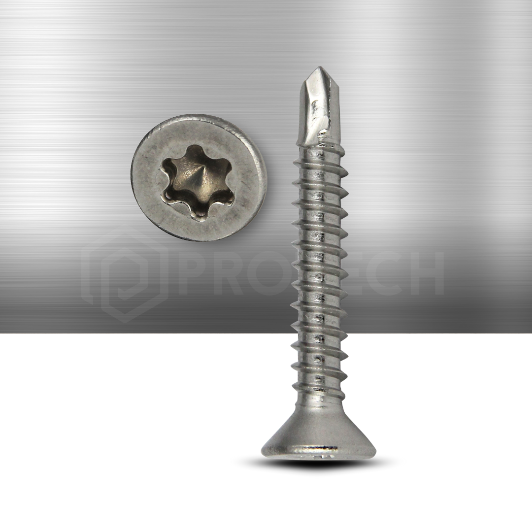 Bohrschrauben von 4,2 bis 4,8mm Senkkopf TORX DIN 7504 aus Edelstahl A2