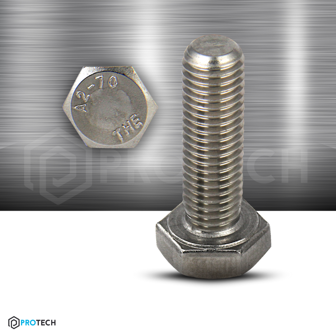 Sechskantschrauben M8 von 10 bis 40mm DIN 933 aus Edelstahl A2