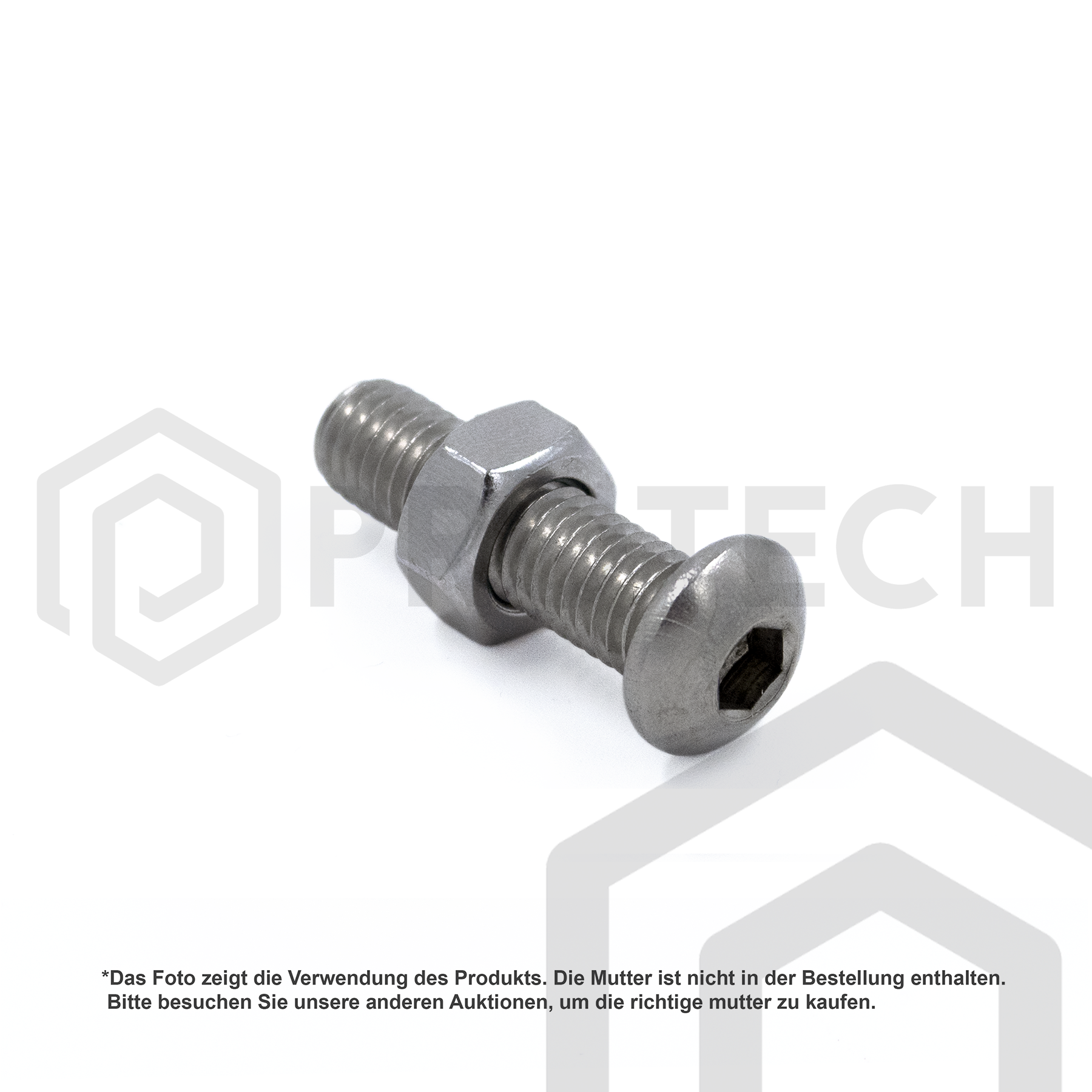 Linsenschrauben M10 mit Innensechskant ISO 7380 aus Edelstahl A2