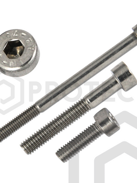 Zylinderschrauben M6 von 40 bis 100mm mit Innensechskant DIN 912 aus Edelstahl A2