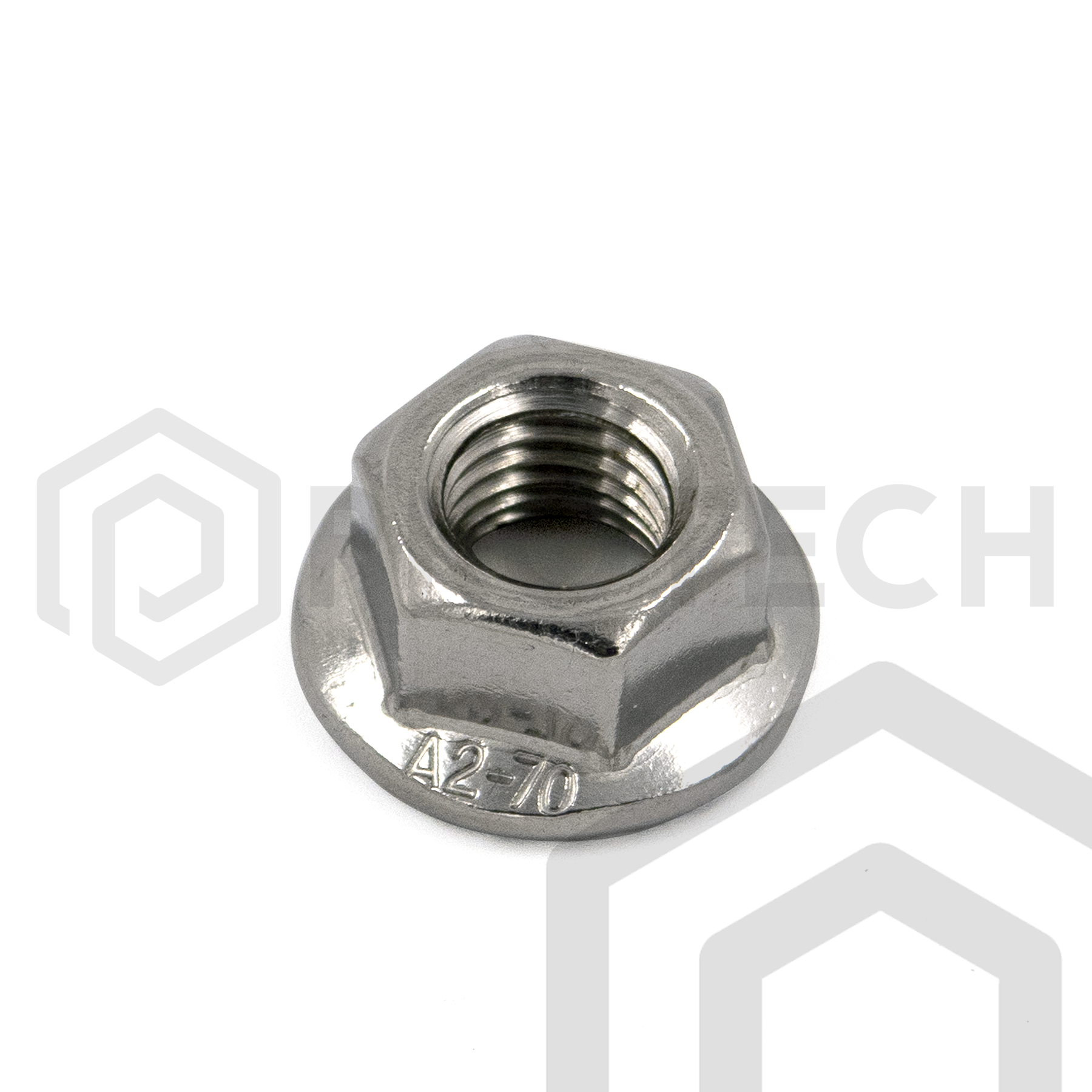 Sechskantmuttern mit Flansch DIN 6923 aus Edelstahl A2
