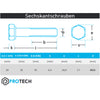 Sechskantschrauben mit Schaft M10 von 30 bis 95mm DIN 931 aus Edelstahl A2