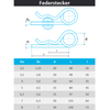 Federstecker ähnl. DIN 11024 aus Edelstahl A2